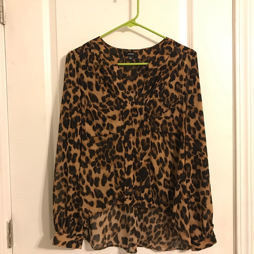 Cheetah Print Blouse